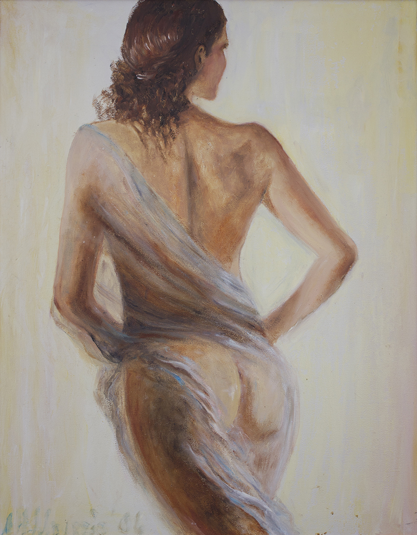 GIOVANE DONNA DI SPALLE
